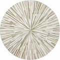 Faux Cowhide Round Area Rug | Non-Slip Leather Floor Carpet by SNALFEHOME