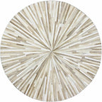 Faux Cowhide Round Area Rug | Non-Slip Leather Floor Carpet by SNALFEHOME