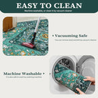 SERISSA 4x6 Boho Bedroom Rug, Washable Non Slip Vintage Teal Area Rugs - Image 2