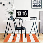 KOZYFLY Orange and White Striped Rug Doormat 2x3 Ft Halloween Fall Cotton Woven - Image 7