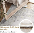 jinchan Vintage Floral Runner Rug 2x6 - Image 3