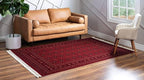 Unique Loom Tekke Collection Over-Dyed Saturated Traditional Torkaman Area Rug - Image 2