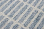 Capitola Hand-Tufted Wool Rug 6x6 Ft Blue Coastal, Rustic Area Carpet - Image 5