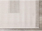 6x9 Rug with Modern Striped Pattern, Stylish Neutral Area Rug in Beige and Cream - Image 6