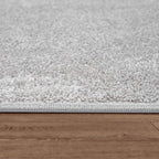 Paco Home Solid Area Rug in Silver Modern Plain Design, Size: 5'3" x 7'3" - Image 3