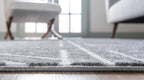 Rugs.com Lattice Trellis Collection Rug – 7' x 10' Gray Low-Pile Rug Perfect - Image 6