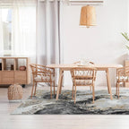 LUXE WEAVERS Marble Swirl Abstract Area Rug, Smoke 5x7 - Image 3