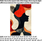 5x7 Abstract Rug, Abstract Area Rug, Geometric Area Rugs, Modern Geometric Rugs - Image 2