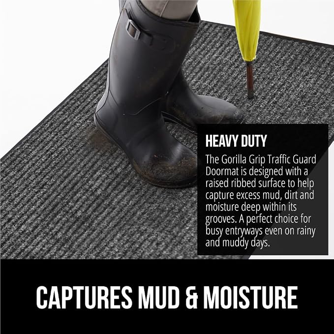 GORILLA GRIP Waterproof Traffic Guard Door Mat, Heavy Duty Entryway Mats - Image 4