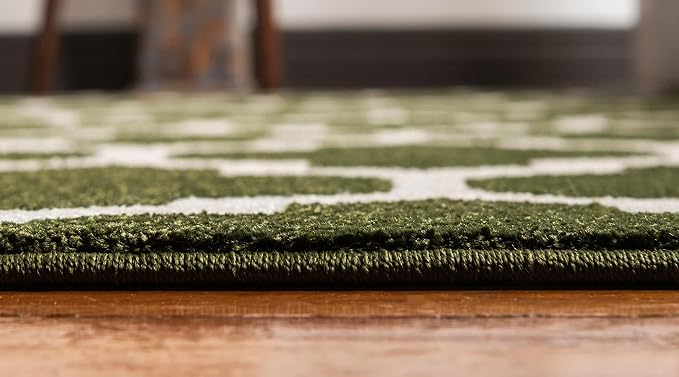 Rugs.com Lattice Collection Rug – 10 Ft Runner Dark Green Medium Rug Perfect - Image 5
