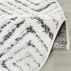 Antep Rugs Palafito 5x5 Geometric Shag Diamond High-Low Pile Textured Indoor - Image 7