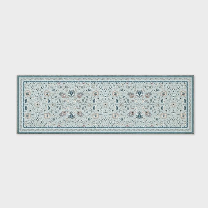 EVERGRACE Hallyway Area Runner Rugs 2x6, Boho Floral Faux Wool Indoor Outdoor - Image 8
