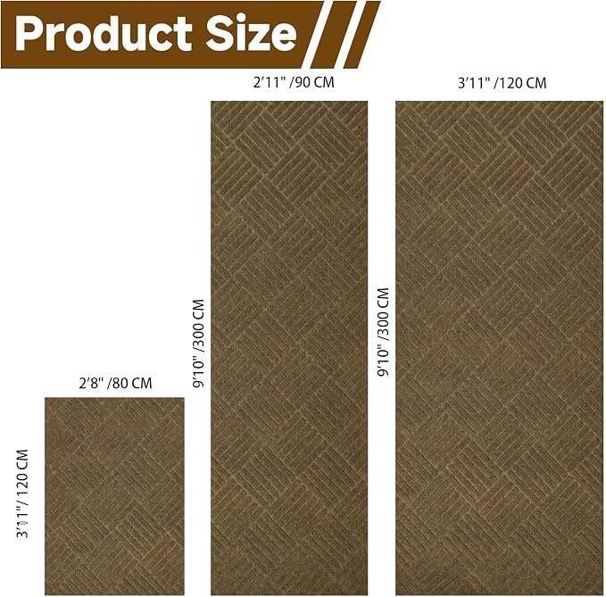 jxgzyy Runner Rug 3'11" x 9'10", Commercial Front Door Mat, Heavy Duty Indoor - Image 2