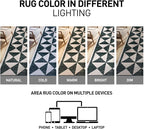 Rugshop Geometric Diamond Washable Non Slip Area Rug 2' x 3' Cream - Image 5