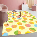 Retro Yellow and Brown Polka Dot Texture Rug 8x10 Non Slip Washable Soft Area by Mamatong