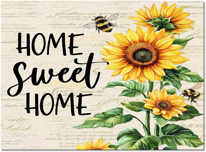 Summer Sunflowers Rectangular Area Rugs by Libaoge