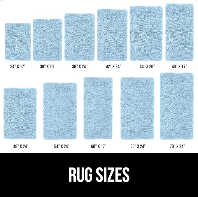 GORILLA GRIP Bath Rug Mat 30x20, Thick Soft Absorbent Chenille, Quick Dry - Image 6