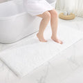 White Bathroom Runner Rug 24x70 Non Slip Fluffy Long Bath Mat by Disolla