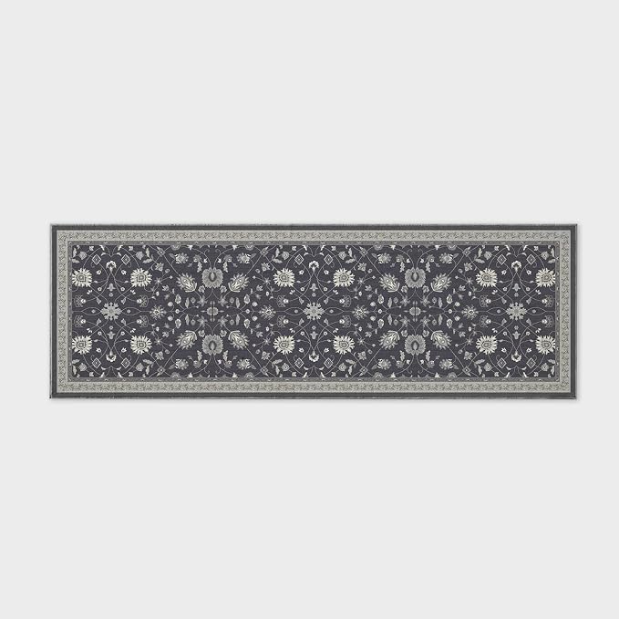 EVERGRACE Hallyway Area Runner Rugs 2x6, Boho Floral Faux Wool Indoor Outdoor - Image 8
