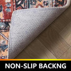 Moroccan Trellis Hallway Runner Rug Non-Slip Washable Geometric Standing Mats - Image 4