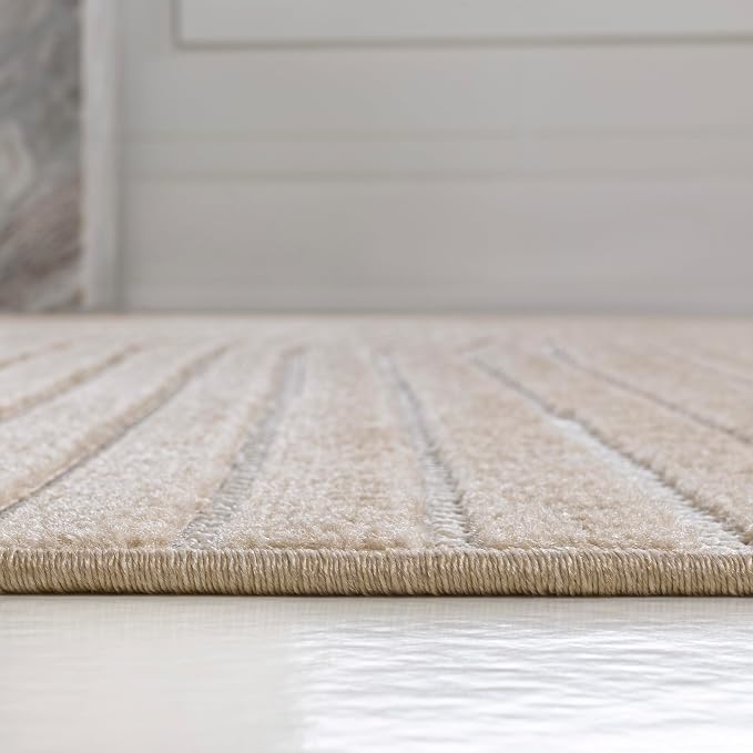 JONATHAN Y Hallie High-Low Curve Beige/Cream 8x10 Indoor/Outdoor Area Rug - Image 6