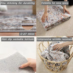 5x7 Washable Area Rug Vintage Brown Traditional Floor Cover Foldable Thin Rug - Image 5