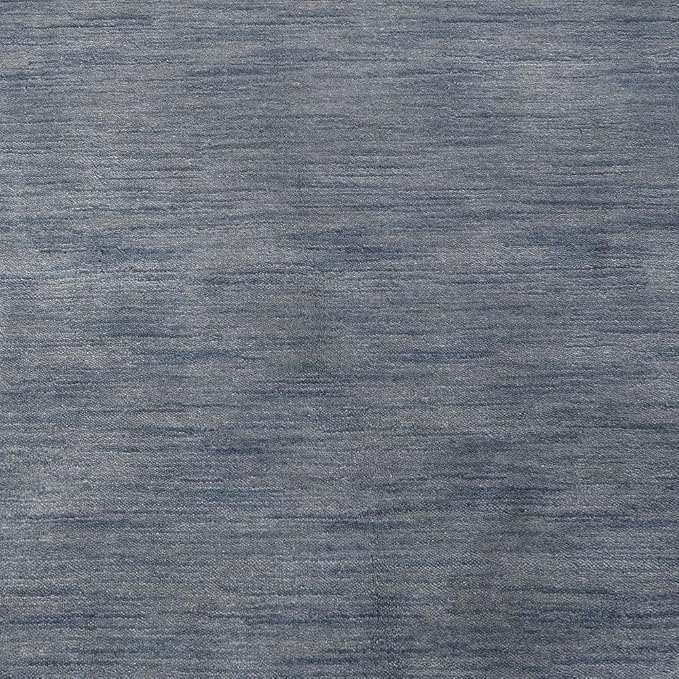Rugsotic Carpets Hand Knotted Gabbeh Wool 3'x5' Area Rug Solid Light Blue L00111 - Image 4