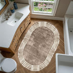 Country Earth Tone Brown Minimalist Distressed Home Office Rugs 7x9 - Image 3