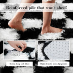 Checkered Rug for Living Room, 8x10 Black and White Area Rugs, Classic - Image 6