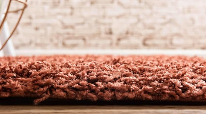 Unique Loom Solid Shag Collection Area Rug - Image 2