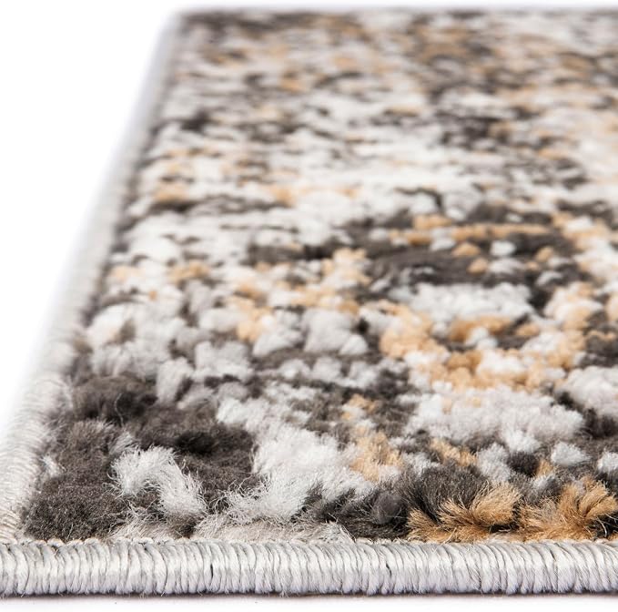 Rugs.com Leipzig Collection Rug – 5 Ft Square Beige Low-Pile Rug Perfect - Image 7