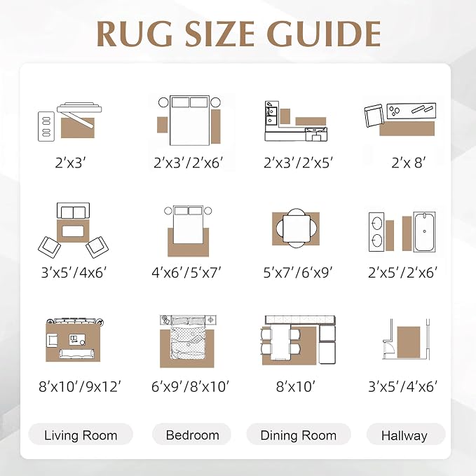 FMFUNCTEX Entryway Rug 2x3 Washable Brown Grey Modern Abstract Door Mat Non - Image 9