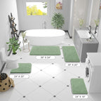 OLANLY Bathroom Rugs 47x32, Extra Soft Absorbent Chenille Bath Rugs, Rubber - Image 2