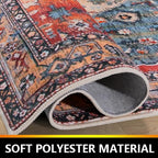 Moroccan Trellis Hallway Runner Rug Non-Slip Washable Geometric Standing Mats - Image 3