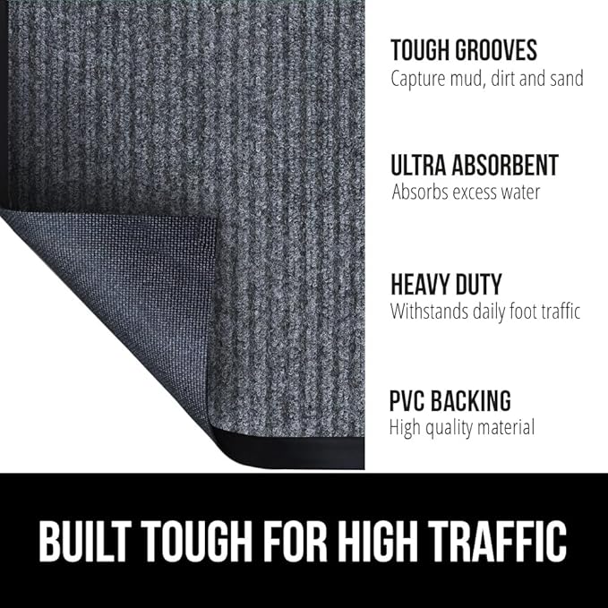 GORILLA GRIP Waterproof Traffic Guard Door Mat, Heavy Duty Entryway Mats - Image 2