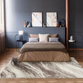 LUXE WEAVERS Lagos Collection 7983 Brown 4x5 Art Deco Geometric Area Rug by LuxeWeavers