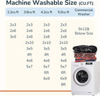 Area Rug 9x12 Rug Machine Washable Non-Slip Low Pile Print Pattern Western Rug - Image 5