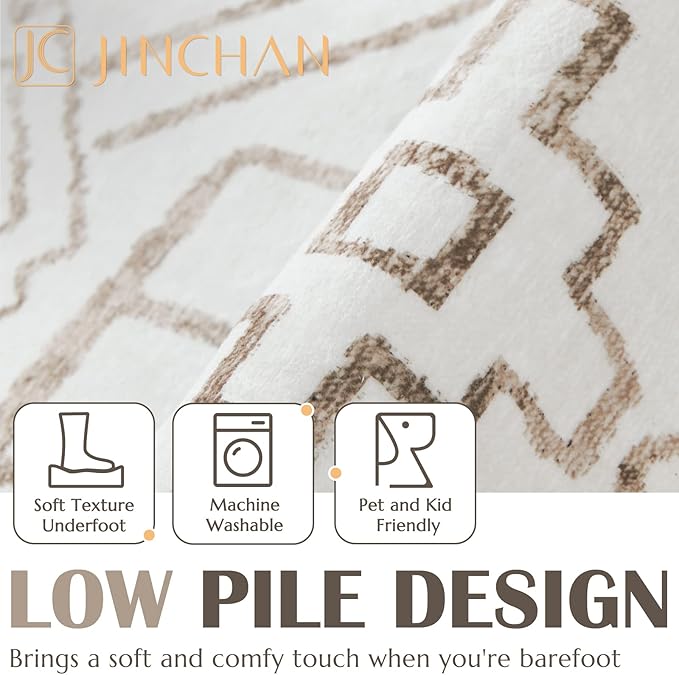 jinchan Moroccan 4x6 Area Rugs for Bedroom - Image 2