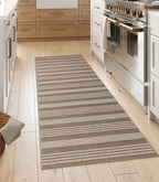 Lahome Striped Easy Jute 2x6 Runner Rug, Farmhouse Kitchen Rugs Non Slip - Image 2