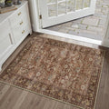HUGEAR 2x3 Small Rug Machine Washable Area Rug Brick Red Entryway Rugs Entrance by HUGEAR