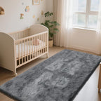 Soft Runner Rugs for Bedroom, Dark Grey 3x7 Area Rugs Fluffy Rug Shaggy Area - Image 3