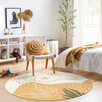 Lahome Boho Round Rugs - 6Ft Round Rug Washable Soft Circle Rugs - Image 5