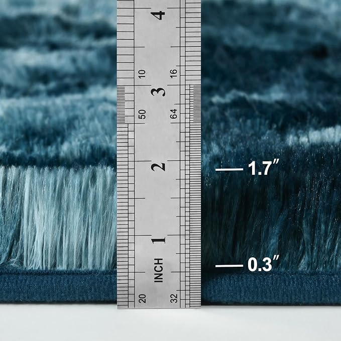 Large Shag Area Rugs 6 x 9, Tie-Dyed Plush Fuzzy Rugs - Image 2