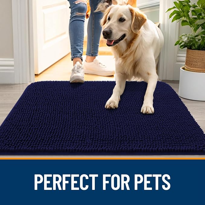 OLANLY Dog Door Mat for Muddy Paws 47x24, Absorbs Moisture and Dirt, Absorbent - Image 6