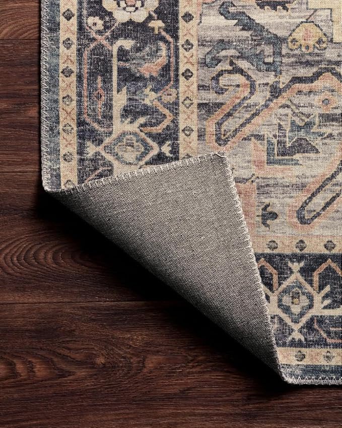 Loloi Hathaway Collection HTH-01 Navy/Multi 2'-6" x 7'-6", .25" Thick Runner Rug - Image 9
