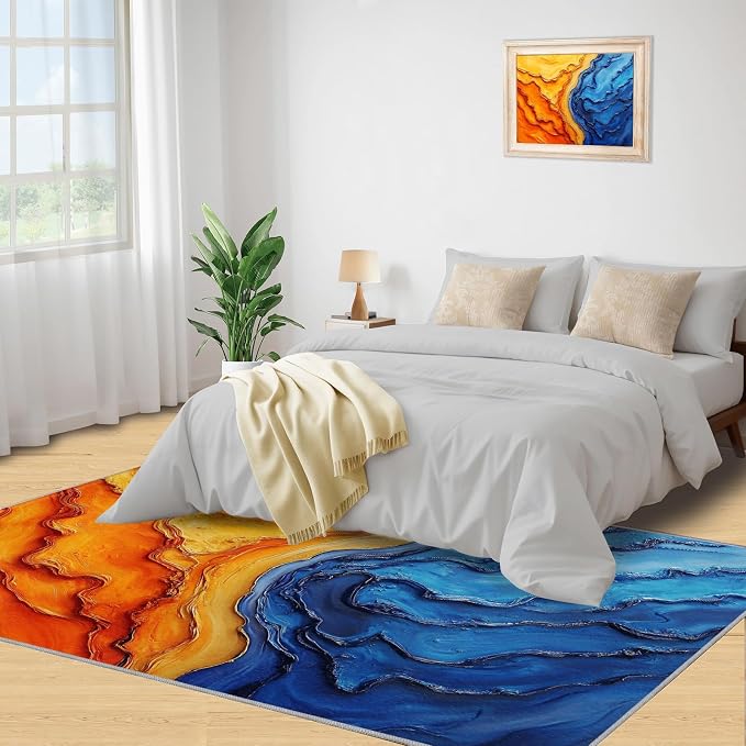 Navy Blue Rugs for Bedroom - Image 4