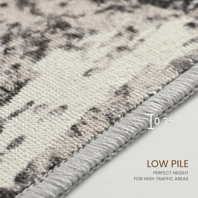 Ompaa Living Room Rug 5x8 Coffee Area Rug Machine Washable Boho Rug Non Slip - Image 9