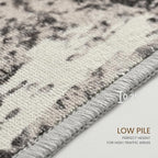 Living Room Rug 9x11 Coffee Area Rugs Machine Washable Abstract Boho Large Rug - Image 8