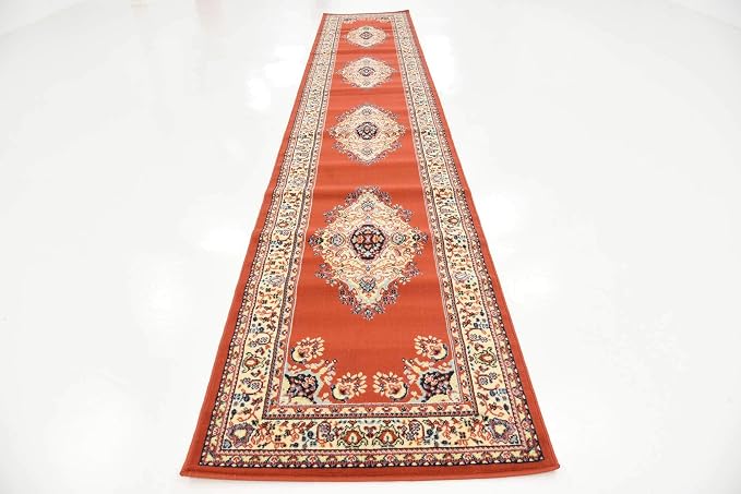 Unique Loom Reza Collection Traditional Persian Style Area Rug, 3 ft x 16 ft 5 - Image 4