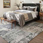 Area Rug 5x7 Washable Rug Black - Image 2